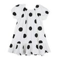 thumbnail image 1 of XBASW Toddler Baby Girls Polka Dot Dress Kids Loose Summer Sundress Cotton Party Tutu Dress 1-7T, 1 of 7