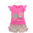 thumbnail image 1 of XBASW Toddler Baby Girls Shorts 2 Piece Outfits Summer Short Sleeve Fashion Floral T-Shirt Tops and Shorts Set with Bowknot 6M-3T, 1 of 11