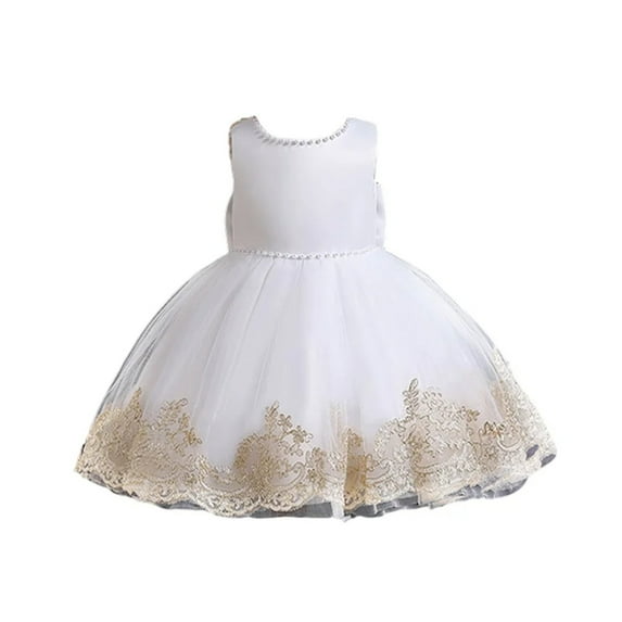 XBASW Toddler Baby Girls Tulle Princess Dress with Big Bow Puffy Tutu Dresses Kids Wedding Prom Birthday Party Gown for 3-10 Years