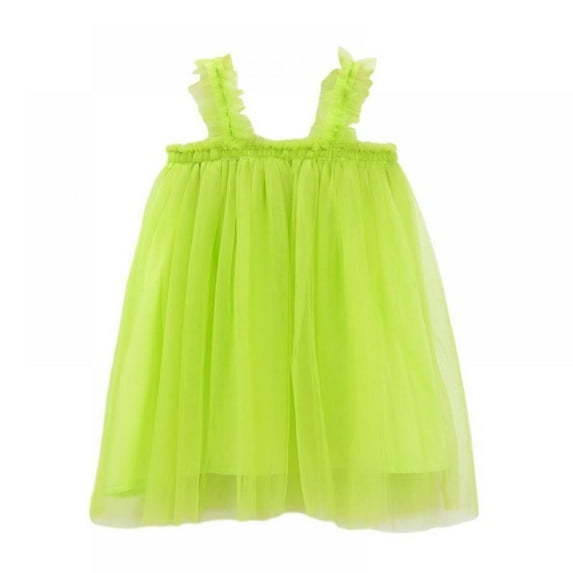 XBASW Toddler Baby Girls Tulle Slip Dress Summer Sleeveless Sundress for Kids 1-6 Years Girls Beach Tutu