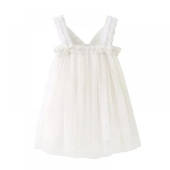 XBASW Toddler Baby Girls Tulle Slip Dress Summer Sleeveless Sundress for Kids 1-6 Years Girls Beach Tutu