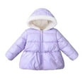 thumbnail image 1 of XBASW Toddler Baby Girls Winter Hooded Jacket Fleece Trench Coat Kids Warm Puffer Snowsuit Outerwear for Girls 12M-6Y, 1 of 9