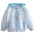thumbnail image 1 of XBASW Toddler Baby Hooded Raincoat for Girls Cute Cartoon Rabbit Jacket Kids Spring Fall Light Girls Windbreaker Jacket Outerwear 9M-7T, 1 of 8