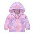 thumbnail image 1 of XBASW Toddler Baby Kids Girls Rain Coat Jackets Cartoon Printed Hooded Jackets Zip up Spring Autumn Windbreaker Outerwear 1-8Y, 1 of 10