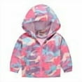 thumbnail image 1 of XBASW Toddler Baby Kids Girls Rain Coat Jackets Cartoon Printed Hooded Jackets Zip up Spring Autumn Windbreaker Outerwear 1-8Y, 1 of 10