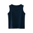 thumbnail image 1 of XBASW Toddler Baby Kids Tank T-Shirts Boys Girls Solid Color Cotton Tops Unisex Summer Sleeveless Undershirts for 1-9 Years, 1 of 7