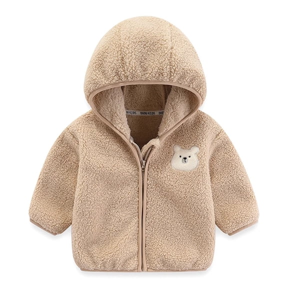 XBASW Toddler Baby Polar Fleece Jacket Coats for Boys Girls Zip-Up Light Jacket Kids Spring Autumn Winter Warm Outerwear 1-7Y