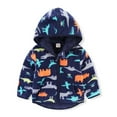 thumbnail image 1 of XBASW Toddler Baby Polar Fleece Jacket for Boys Girls Fall Winter Hooded Outerwear Long Sleeve Cotton Coat Tops for Kids 2-8T, 1 of 9