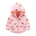 thumbnail image 1 of XBASW Toddler Baby Polar Fleece Jacket for Boys Girls Fall Winter Hooded Outerwear Long Sleeve Cotton Coat Tops for Kids 2-8T, 1 of 9