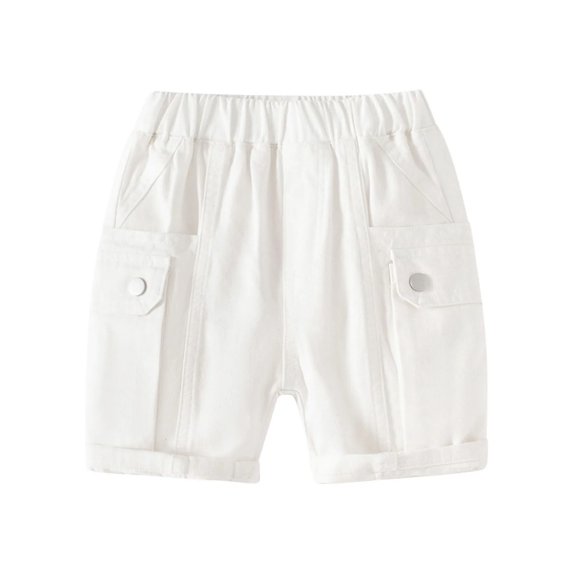 XBASW Toddler Baby Summer Shorts Thin Solid Color Casual Five Pants Elastic Waist Short for Boys Girls Size 1- 6Y