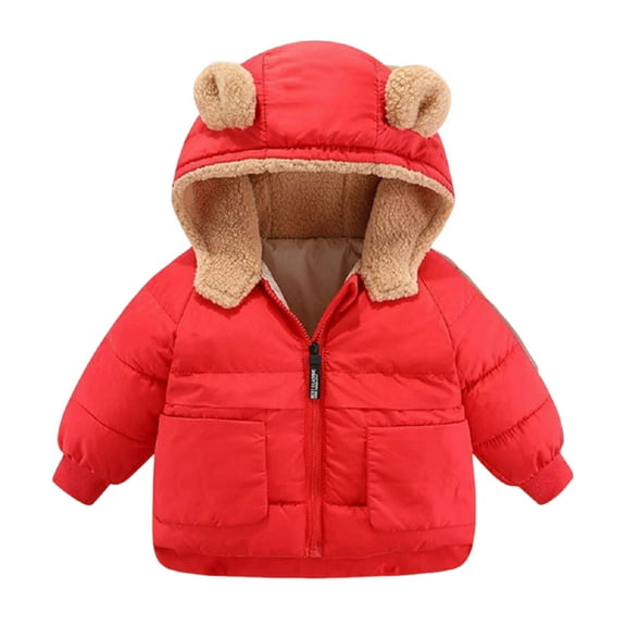 XBASW Toddler Baby Winter Warm Jacket down Puffer Cotton Coat Fleece Hooded Outwear 1-5T Thick Snowsuit for Boys Girls