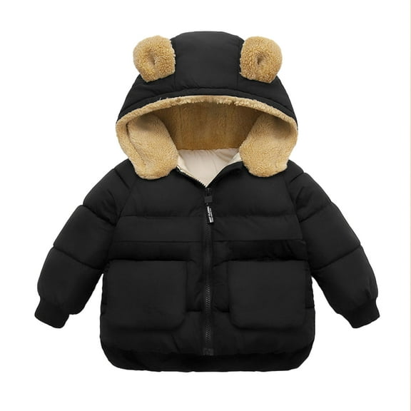 XBASW Toddler Baby Winter Warm Jacket down Puffer Cotton Coat Fleece Hooded Outwear 1-5T Thick Snowsuit for Boys Girls