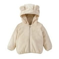 thumbnail image 1 of XBASW Toddler Girls Boys Ears Hooded Jacket Fleece Zipper Coat for Kids Warm Winter Thick Snowsuit Outerwear Size 1-6Y, 1 of 8