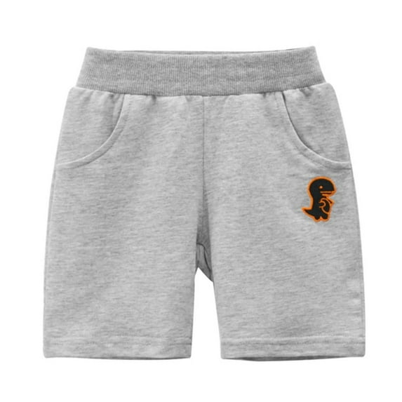 XBASW Toddler Kids Baby Boys Jogger Shorts Dinosaur Embroider Short with Pockets Summer Cotton Casual Five Pants for Boys 1-7T