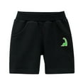 thumbnail image 1 of XBASW Toddler Kids Baby Boys Jogger Shorts Dinosaur Embroider Short with Pockets Summer Cotton Casual Five Pants for Boys 1-7T, 1 of 9