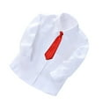 thumbnail image 1 of XBASW Toddler Kids Baby Boys Long Sleeve Dress Shirts Formal Uniform Blouse Teen Cotton Solid Color Performance Shirts 3-15T, 1 of 10