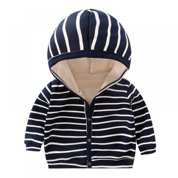 XBASW Toddler Kids Baby Fleece Sweatshirts Jacket Cotton Hooded Coats Fall Wintert Sweater for Boys Girls 6M-6Years