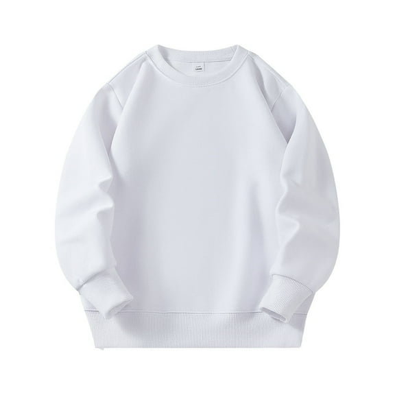 XBASW Toddler Kids Boys Girls Sweatshirt Soild Color Causal Sweater Baby Long Sleeved T Shirt Top for Spring Fall 2-8T