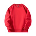 thumbnail image 1 of XBASW Toddler Kids Boys Girls Sweatshirt Soild Color Causal Sweater Baby Long Sleeved T Shirt Top for Spring Fall 2-8T, 1 of 10