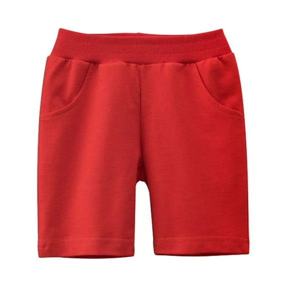 XBASW Toddler Kids Boys Jogger Sport Shorts Soild Casual Five Pants 1-9T Cotton Elastic Waist Sweat Pants Shorts for Boys