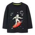 thumbnail image 1 of XBASW Toddler Kids Boys T-Shirt Print Glow-in-the-Dark Tee Clothes Long Sleeve Sweatshirt Tops for Spring Fall 2-7T, 1 of 9