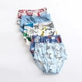 thumbnail image 1 of XBASW Toddler Kids Boys' Underwear 100% Cotton Briefs Dinosaur Prints Underpants Pack of 6 for 2-10 Years, 1 of 7