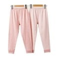thumbnail image 1 of XBASW Toddler Kids Cotton Thermal Underwear Set for Boys Girls 2PCS Autumn Winter Long John Boneless Thread Under Pants 3-12Y, 1 of 12