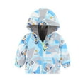 thumbnail image 1 of XBASW Toddler Kids Fleece Jacket Hooded Raincoat Baby Waterproof Coats Zipper Thick Warm Outerwear for Boys Girls 1-6 Years, 1 of 10