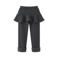 thumbnail image 1 of XBASW Toddler Kids Girls Fleece Lined Leggings with Ruffle Skirt Winter Skirted Leggings Warm Trousers 2 - 10 Years, 1 of 9