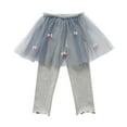 thumbnail image 1 of XBASW Toddler Kids Girls Leggings with Tulle Tutu Skirts Spring Fall Girls Casual Pantskirt Dance Trousers for 2-8 Years, 1 of 9