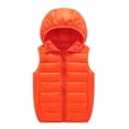 thumbnail image 1 of XBASW Toddler Kids Hooded Puffer Cotton Vest Full Zip Waistcoat Light Sleeveless Jacket for Boys Girls 3-12 Years, 1 of 11