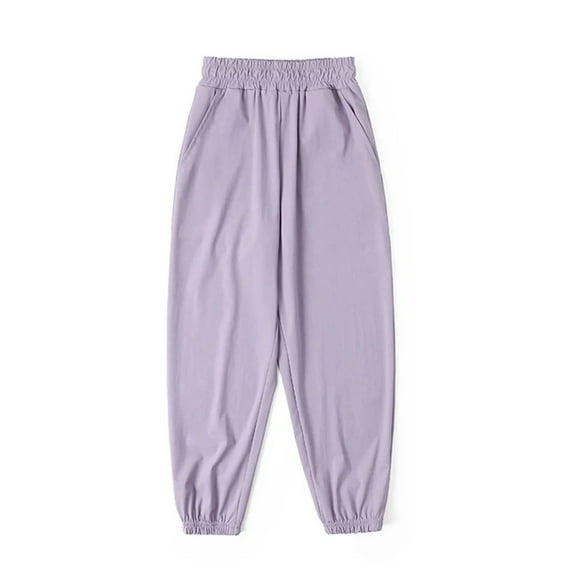 XBASW Toddler Kids Nylon Jogger Sweatpants Girls Boys Summer Solid Color Jogger Pants Elastic Waist Soft Trousers for 3-9 Years Old