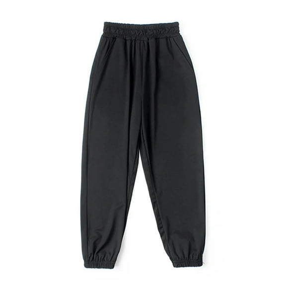 XBASW Toddler Kids Nylon Jogger Sweatpants Girls Boys Summer Solid Color Jogger Pants Elastic Waist Soft Trousers for 3-9 Years Old