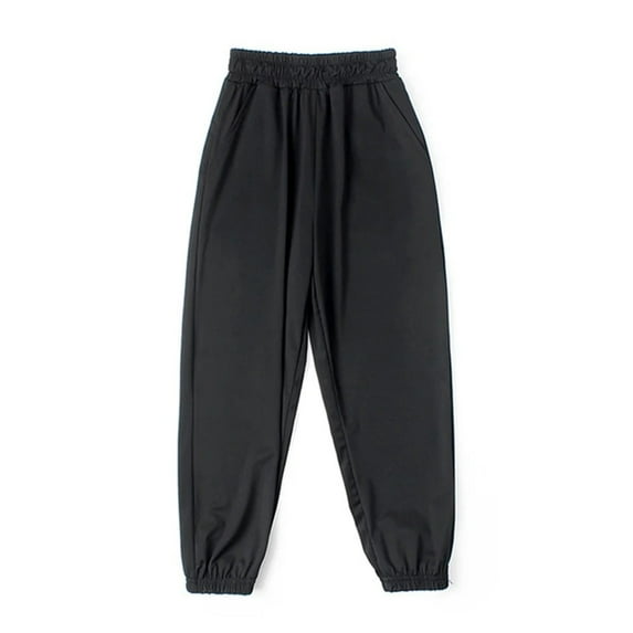 XBASW Toddler Kids Nylon Jogger Sweatpants Girls Boys Summer Solid Color Jogger Pants Elastic Waist Soft Trousers for 3-9 Years Old