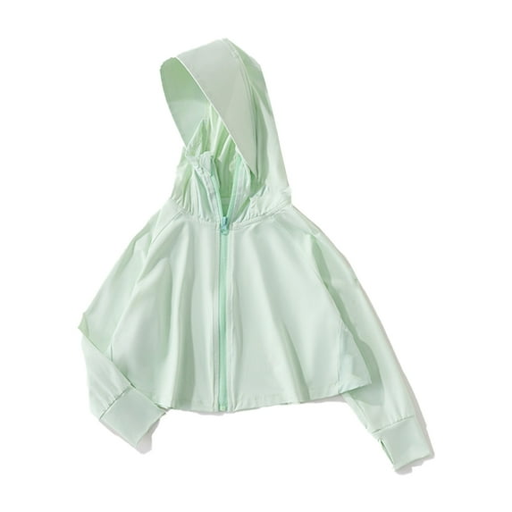 XBASW Toddler Kids Sun Protection Jacket UPF 50+ Sun Suits Baby Ice Silk Rash Guard Zip up Hoodie Top for Girls Boys Size 2-12T