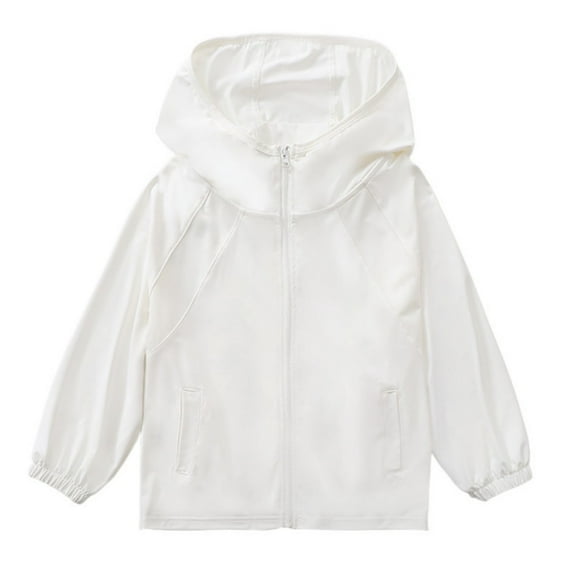 XBASW Toddler Kids Sun Protection Jacket for Boys Girls Sun Shirt Teen Summer Upf 50  Hooded Rashguard Coat for 4-15 Years