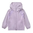 thumbnail image 1 of XBASW Toddler Kids Sun Protection Jacket for Boys Girls Sun Shirt Teen Summer Upf 50+ Hooded Rashguard Coat for 4-15 Years, 1 of 9