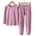 thumbnail image 1 of XBASW Toddler Kids Thermal Underwear Set Soft Long Johns Sets Teen Fall Winter PJS Outfit for Boys Girls 5-14 Y, 1 of 11