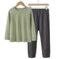 thumbnail image 1 of XBASW Toddler Kids Thermal Underwear Set for Boys Girls Long Johns Sets Teen Fall Winter Soft PJS Outfit 5-15 Y, 1 of 10