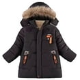 thumbnail image 1 of XBASW Toddler Kids Winter Coat Hooded Boys' Warm Jacket Waterproof Puffer Cotton Parka Thick Fleece Outwear for 5-9T, 1 of 7