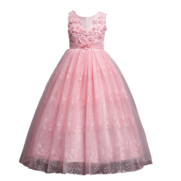 XBASW Toddler Lace Princess Dresses Photography Prop Kids Gowns for Girls Formal Ball Gown Princess Puffy Tulle Dresses 4-14T