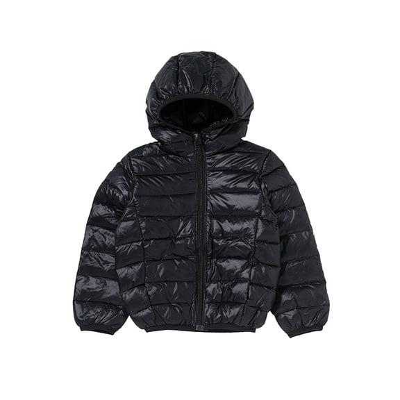 XBASW Toddlers Kids Light Puffer Cotton Jacket Winter down Coats Water-Resistant Hooded Warm Outerwear for Boys Girls 3-10 Years