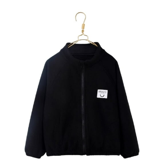 XBASW Toddlers Kids Polar Fleece Jacket Full-Zip Coats Fall Winter Warm Outerwear with Pockets for Girls Boys 4-8 Years