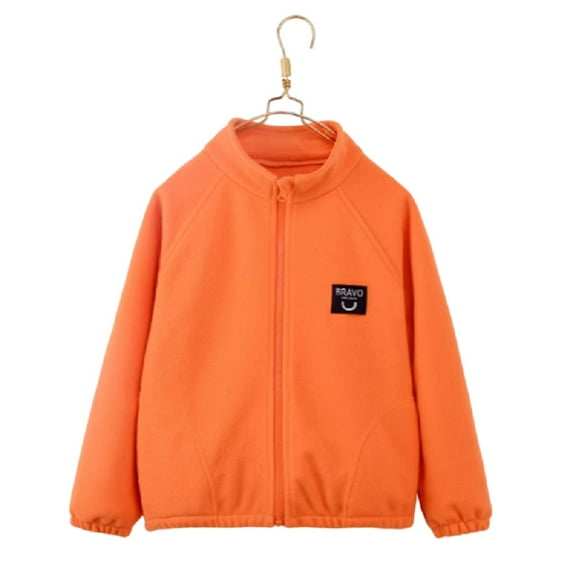 XBASW Toddlers Kids Polar Fleece Jacket Full-Zip Coats Fall Winter Warm Outerwear with Pockets for Girls Boys 4-8 Years
