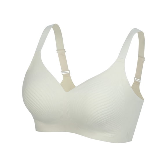 XBASW Underwear Bras for Womens No Mold Cup Bra V Neck Womens Wireless Bralettes M-2XL