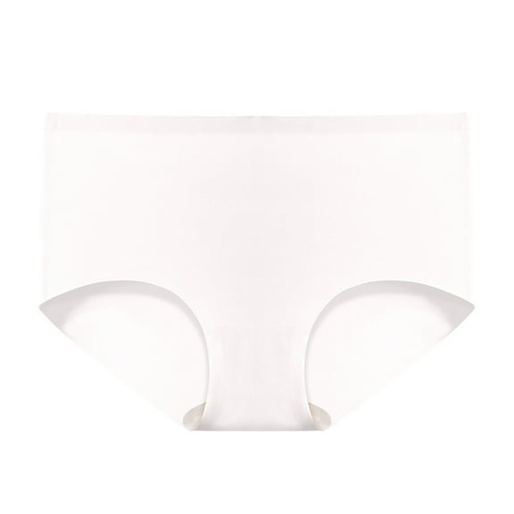 XBASW Women's Underwear Ice Silk Bikini Brief Seamless Mid-Waist Underpants for Women M-XL