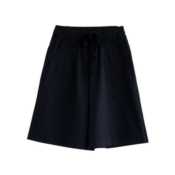 XBASW Women's Wide Leg Shorts Casual Loose Five Pants Summer Thin High Waist Shorts for Womens M-8XL