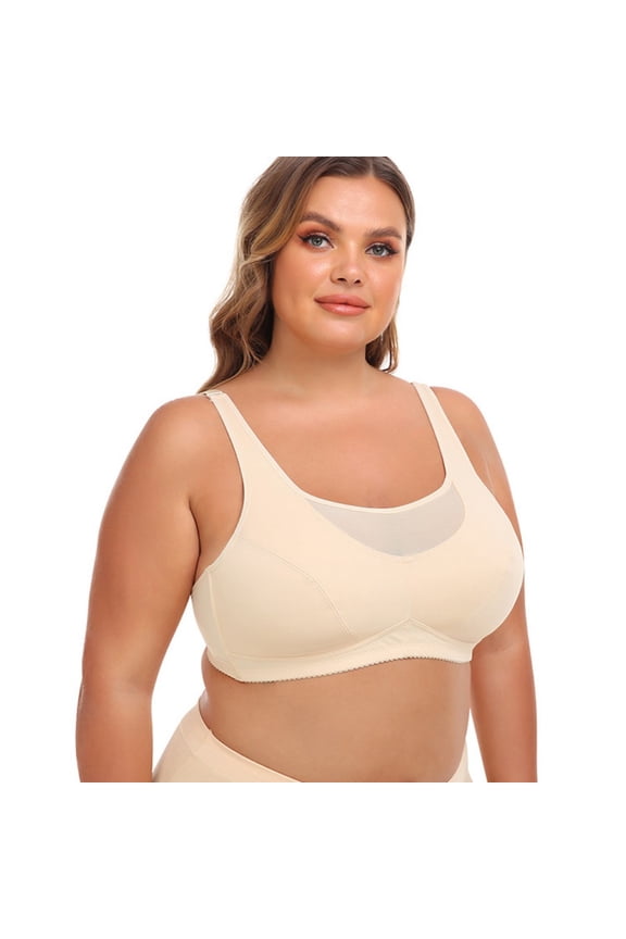 Women's Wireless Underwear Bra Comfy Seamless Bra Adjustable Cami Sleep Bras Bralette 34B-50E