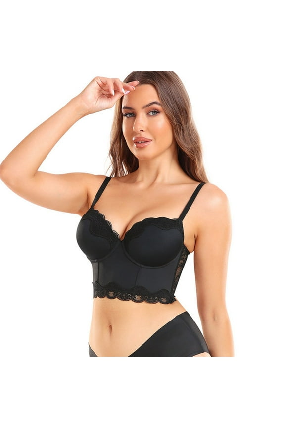 Womens High Support Bras Plus Size Lace Underwire Soft Tank Breast for Women's 34B-48E