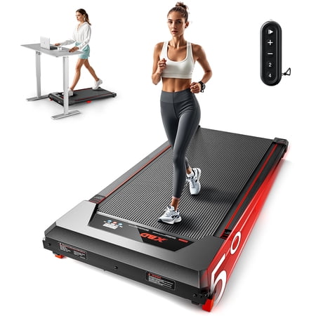 XBD Portable Incline Walking Pad - 330lb Capacity, 2.5HP Under Desk Treadmill with LED Display & Remote Control